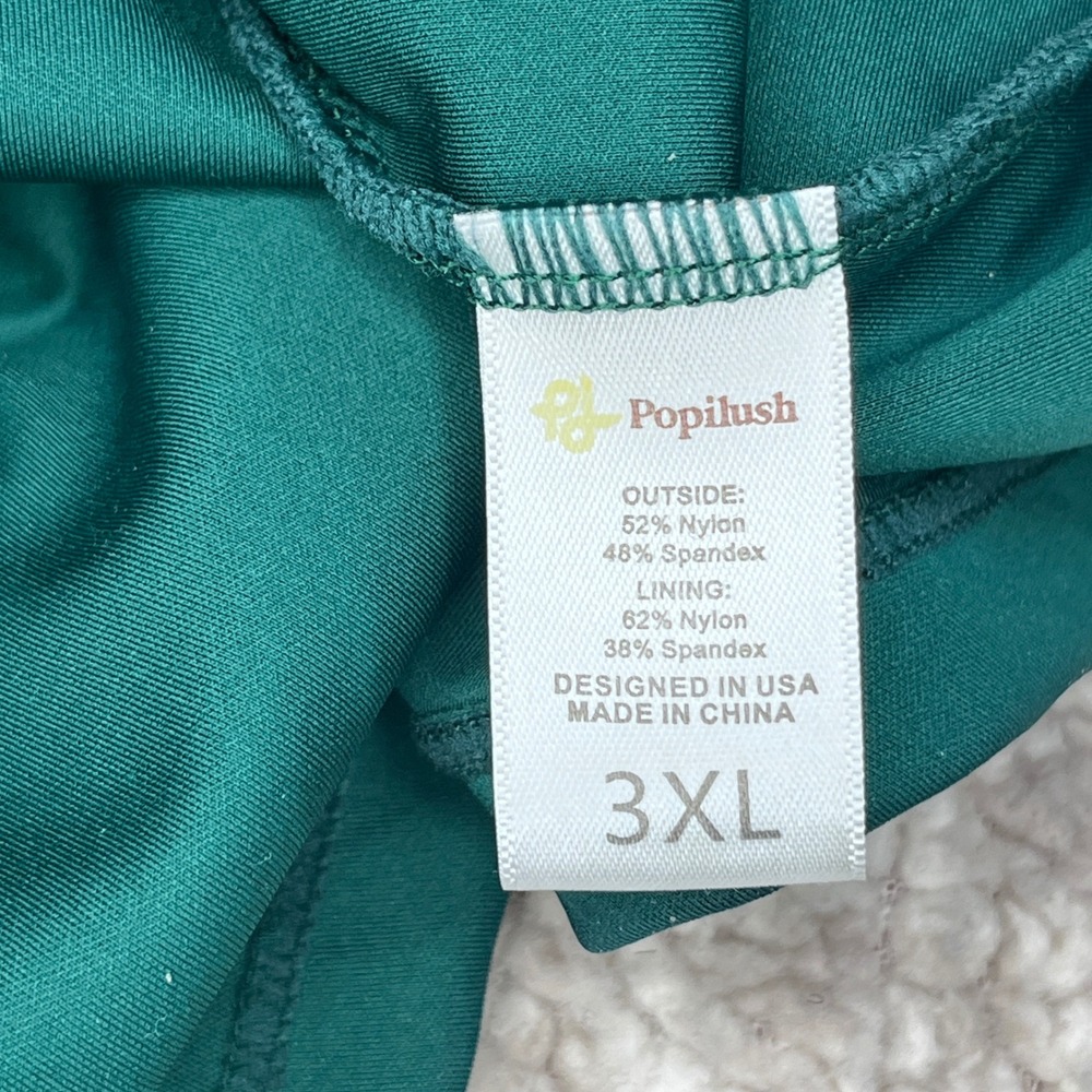 Popilush Built-In Shapewear Maxi Dress Emerald Green 3XL Adjustable Straps Jewel - Picture 4 of 13